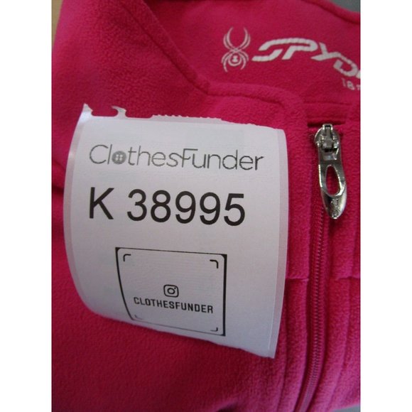 Spyder Jacket Girls 18 Fleece Windbreaker 1/4 Zip Pullover Beaded Logo - Picture 9 of 9